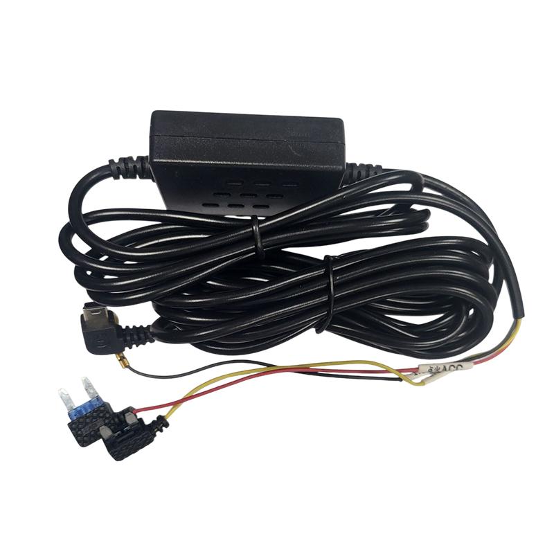 Car DVR Power Adapter Charger Type-C Dash Cam Hardwiring Kit with Fuse Box Low Voltage Protection for Auto Vehicles
