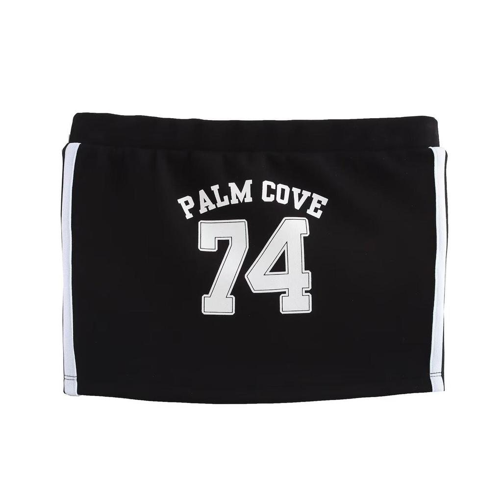 Spring 2025 Women's Preppy Style Bandeau Top & Long Pants Set - European & American Fashion