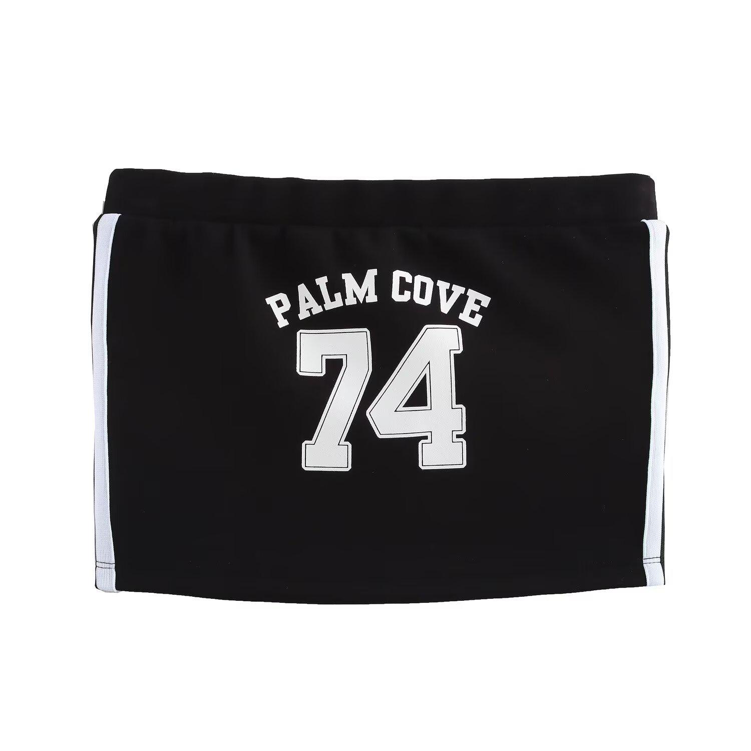 

Женский комплект в стиле преппи на весну 2025 года: топ-бандо и длинные брюки - европейская и американская мода Large