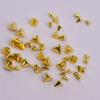 Pack Of 6 Unique Style Metal Nail Art Studs Assorted Shapes Bold Gothic Decorations For DIY Manicure Designs