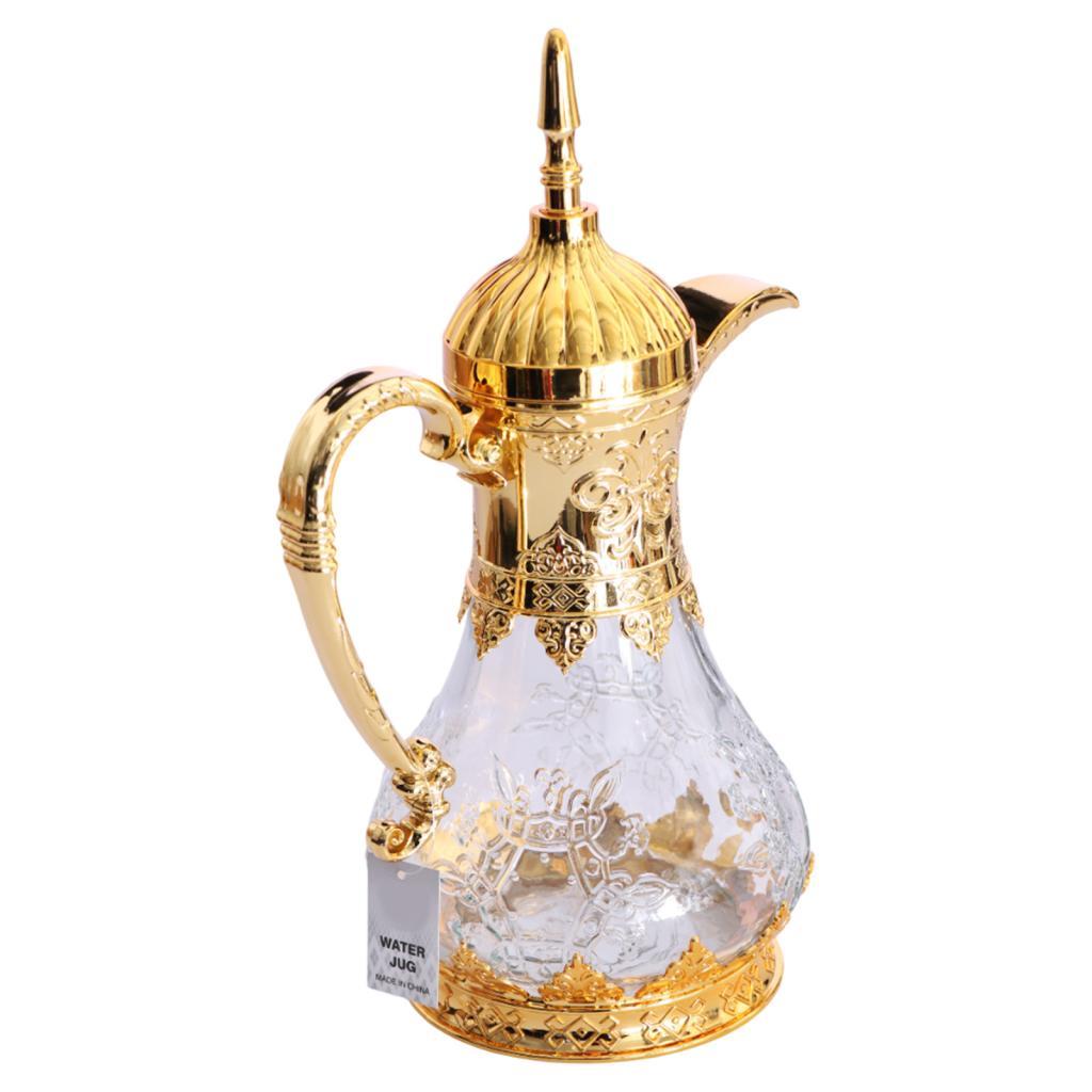 Arabic Coffee Pot Multifunctional Coffee Dispenser Glass Coffee Kettle Coffee Maker for Holiday Home Party Gatherings Coffee золотой