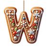 Child Safe Acrylic Christmas Letter Ornament Gingerbreads Homes Decors For Car Homes Decoration Holiday Party Accessory