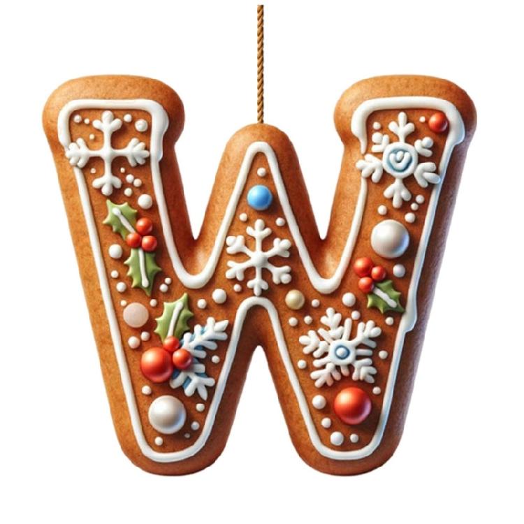 Child Safe Acrylic Christmas Letter Ornament Gingerbreads Homes Decors For Car Homes Decoration Holiday Party Accessory
