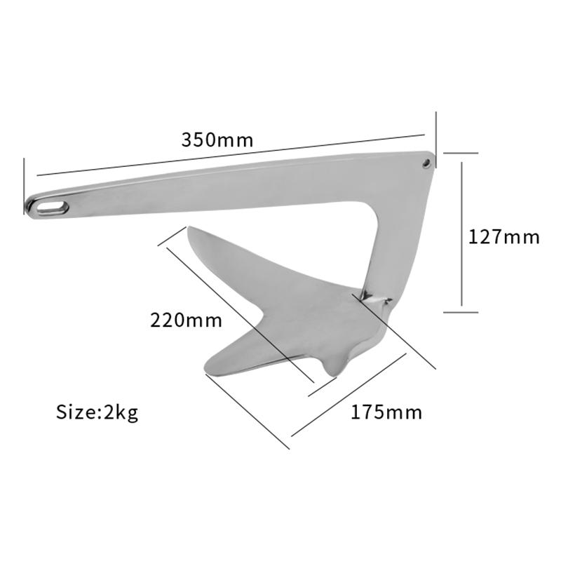 316 Stainless Steel Bruce Style Boat Anchor Versatile Marine Accessories for Boat Yacht Mooring
