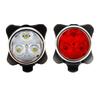 USB Rechargeable LED Bike Lights, 3 LED Cycling Headlight Taillight, 4 Light Modes, 160lm, Water Resistant