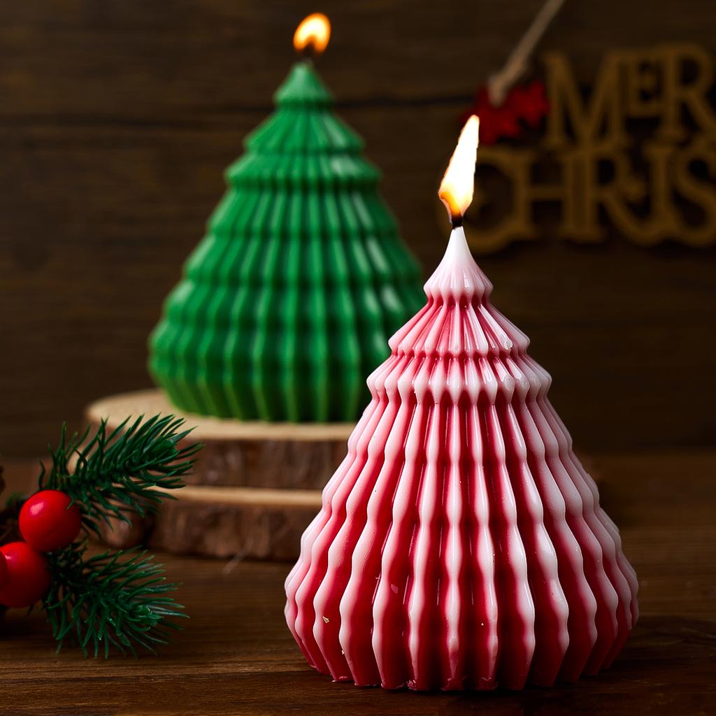 3D Christmas Tree Silicone Candle Mold DIY Handmade Christmas Making Kit Handmade Soap Plaster Resin Baking Tools Holiday Gifts