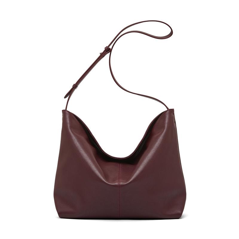 

Сумка подмышку Новая женская сумка из коровьей кожи Наплечная сумка для поездок Большой вместимости Весенне-летняя универсальная кожаная сумка