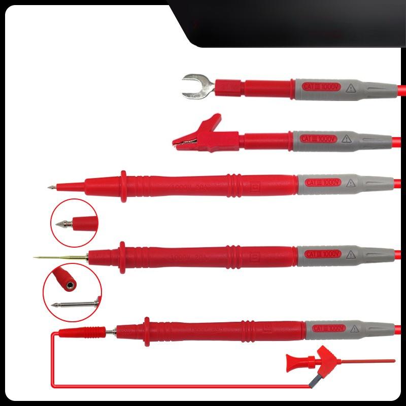 P1300 Series Multimeter Test Lead Kit 4mm Banana Plug Cable Test Hook Clip Probe Alligator Clip Automotive Tool Kit