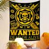 "Wanted Dead or Alive Pirate Design" Patterned Tapestry Home Decor, Suitable for Bedroom and Living Room, Gift