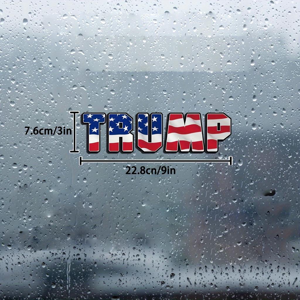 10 Stück Trump Amerikanische Flaggen Aufkleber - Vinyl Aufkleber für Autos/LKW/SUVs, Tassen/Haus/Fenster/Laptops - Tolles patriotisches Geschenk