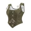 Top Corsetto Stringivita da Donna Corto con Stecche Modellante Vita Allacciatura Senza Maniche Gilet Capo Esterno