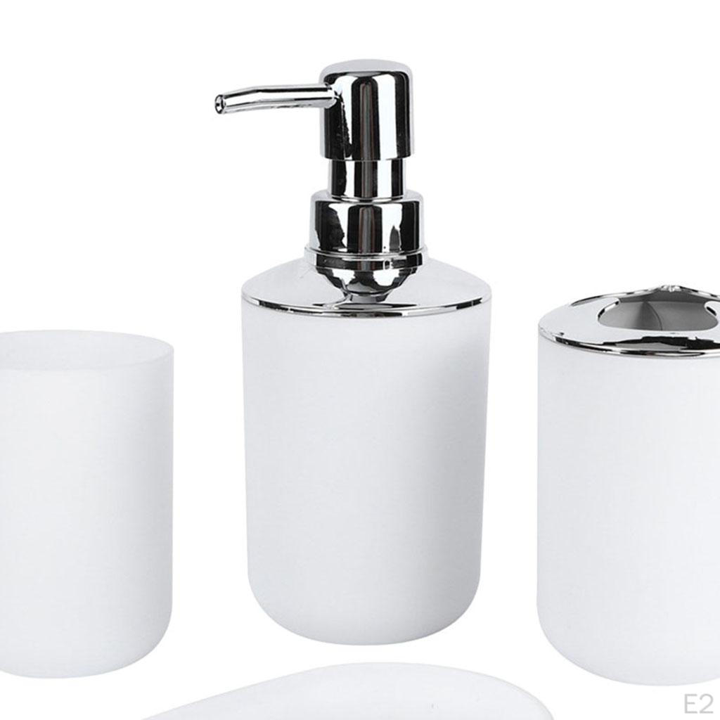 Bathroom Accessories Set Bath Ensemble Toothbrush Holder Soap Dish Countertop Decoration for