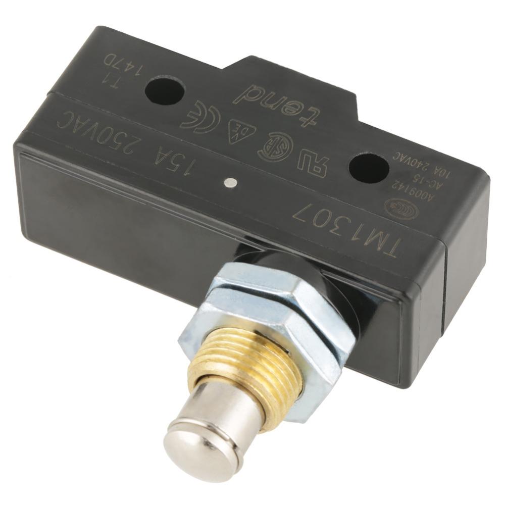 250V 15A Micro Limit Switch Panel Mount Parallel Roller Plunger Plunger Actuator  Garage Equipment