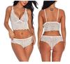Sommer Deep V Spitzen-BH & Slip Set - Sexy Dessous Bralette Unterwäsche für Frauen