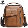 Humerpaul Men Leather Messenger Bag Multifunctional Shoulder Bag Handbag Briefcase Travel Backpack
