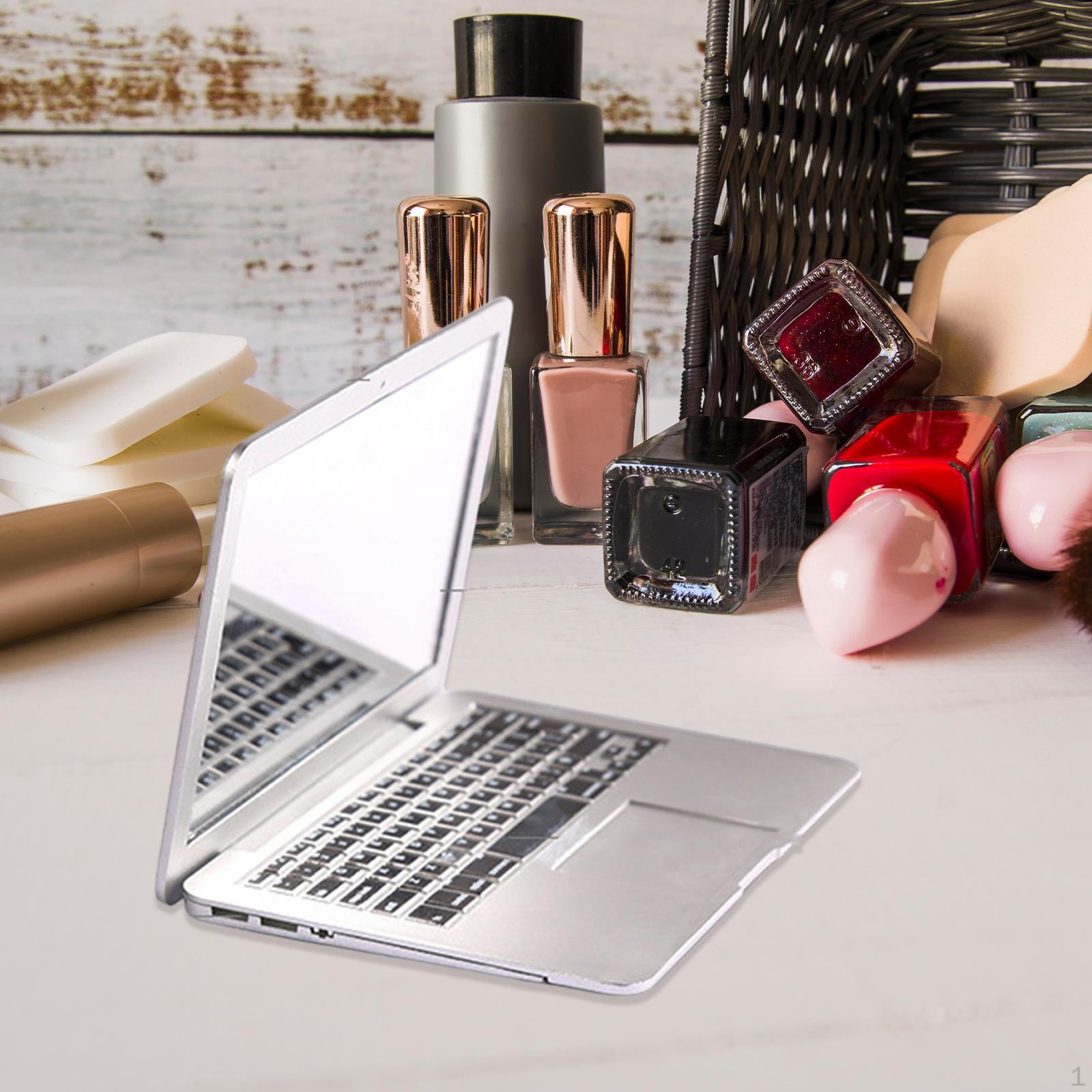 

Зеркало для макияжа Компактный многофункциональный портативный прямоугольный косметический кошелек серебряный