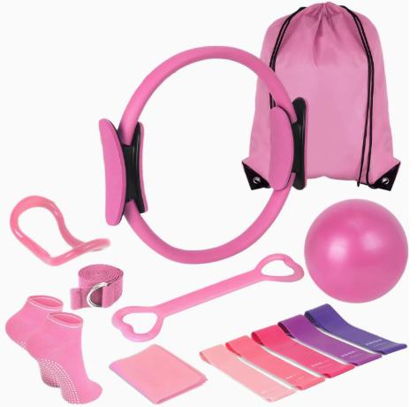 Body Shaping Tools Pilates  Yoga Balls  Yoga Rings Stretching Bands Resistance Bands Yoga Socks Fitness Set of Five Pieces