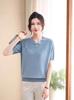 2026 Spring/Summer Fashionable Embroidered Knit Top for Mothers: New Chinese Style Short-Sleeved Top for Middle-Aged and Elderly Women