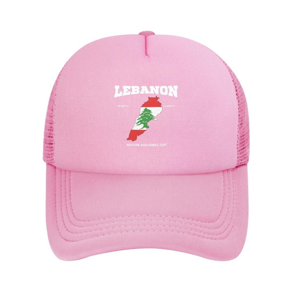 Baseball Caps Lebanon Lebanese Flag Map Mesh Hats Fashion Summer Men Women Hats