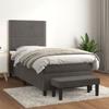 Maison Exclusive - Rete a doghe per letto e materasso Grigio scuro 90x200 cm Velluto