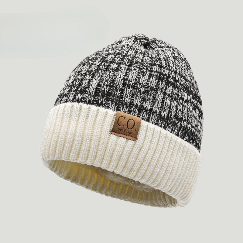 Autumn and Winter Knitted Woolen Hat Korean Style Fashionable Velvet Warm Ear Protection Male and Female Student Young Couple Cold Hat