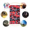 Summer Outdoor Ice Silk Scarf Sun Protection Face Towel Mask for Fishing Riding(red Camouflage)