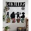 Virtual Anime Rock Band Gorillaz Colorful Tapestry Wall Hanging Hanging Tarot Hippie Wall Rugs Dorm Wall Art Decor