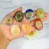 7 Chakra Zibu Coin for Money Success Good Health Symbols Crystal Coin Money