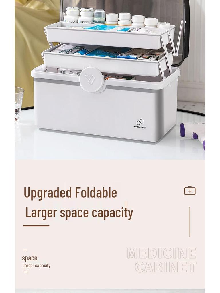 Boîte de Rangement Médical Domestique Extra-Large Multicouche Star You