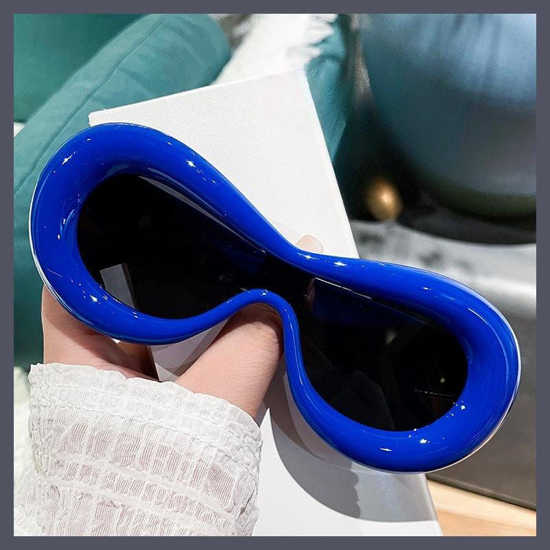 Funny Oval Sunglasses New In Oval Sunglasses For Men Women Quirky Personality Sun Glasses Candy Color Goggle Sun Glasses