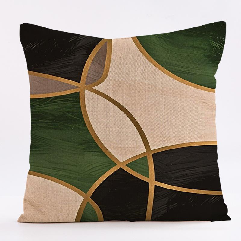 Home Decor Abstract Geometric & Botanical Printed Pattern Cushion Cover Suitable for Sofa Bedroom Car Pillow Cover