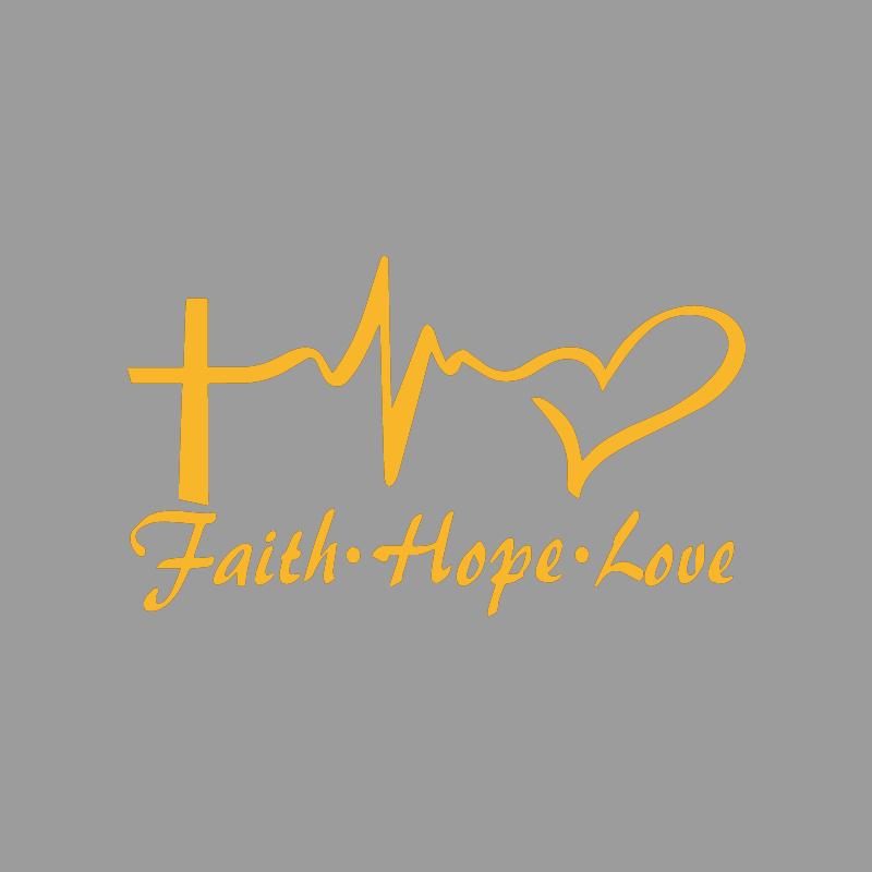 Faith Hope love Let love and hope never die creative&funny stickers for cartoon fans&lover,high quality for car trucks laptops