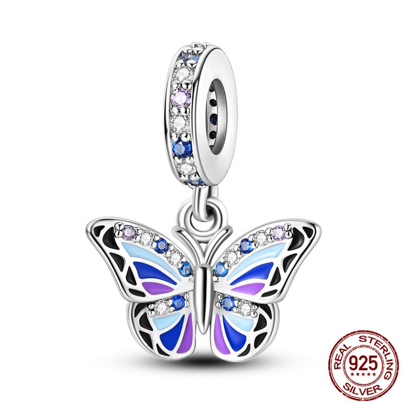 Fit Charms Fororiginal Bracelets 100%Copper Luminous Butterfly Series Beads Diy Jewelry Making For Women Gift