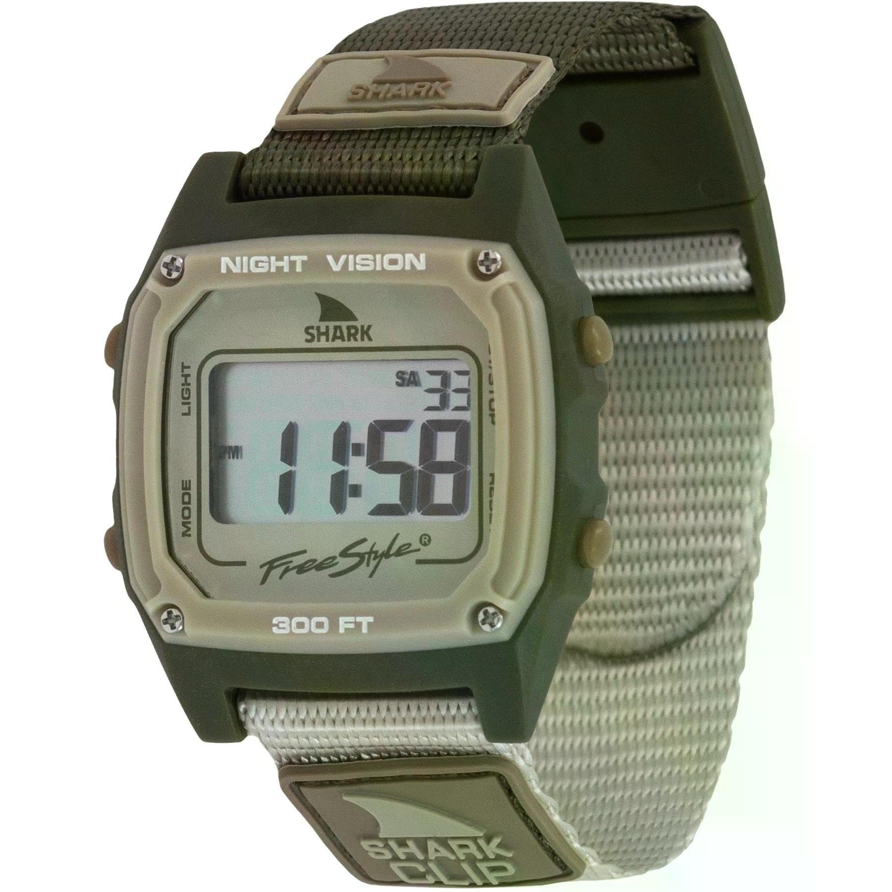 

Фристайл Серф 10 АТМ Водонепроницаемые Подводная Кнопка Идеально для Серфинга и Морской SHARK CLASSIC Официально Идея для Подарка Часы, Устойчивые, Цифровые, Управление,