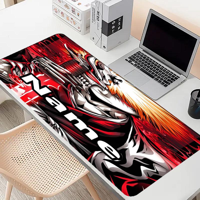 Custom Name Personalized BLEACH Pattern Mousepad, Laptop PC Desk Mat, Decorative Desk Mat for Home Keyboard Pad Gift
