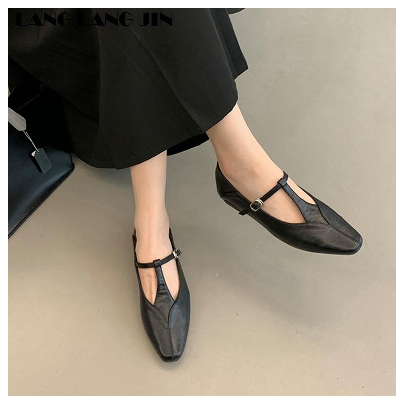 2025 New Autumn Flats Ballet Shoes Brand Designer Women Casual Loafers Fashion Mary Janes Shoes Round Toe Ballerina Female Mujer