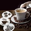 FAIS DU Edelstahl Kaffee Schablone Kuchen Dekorationsschablone Backschablone für Latte Cappuccino DIY Kunst Kaffee Zubehör