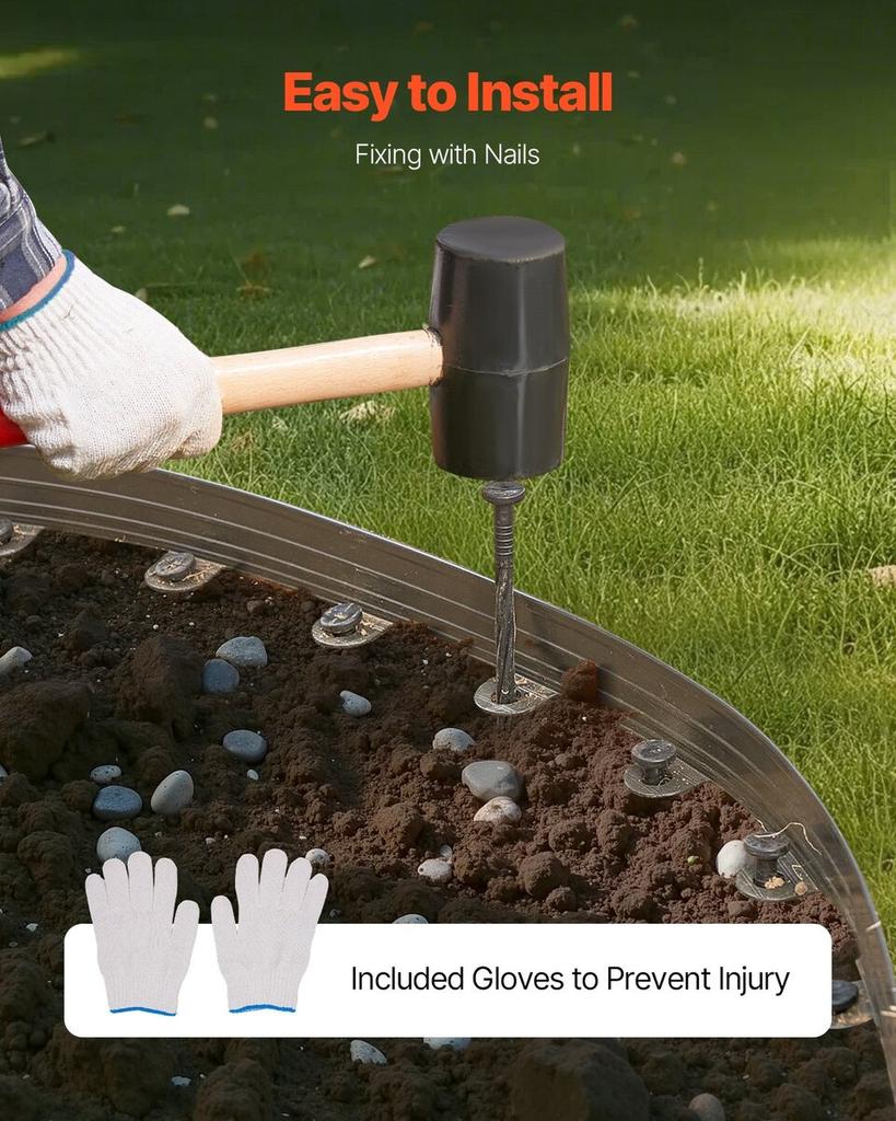Metal Landscape Edging 10Packs 60in Rust-Resistant Bendable for Yard Garden