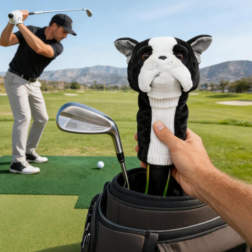Golf Driver Head Covers Lightweight Funny Shockproof Dog Plush Men Golf Driver Headcover For Women Junior Athletes Golfers