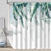 Shower Curtain Waterproof And Mildew-Proof 3D Digital Printing Plant Printing Shower Bath Bathroom Partition Curtain Free Punching