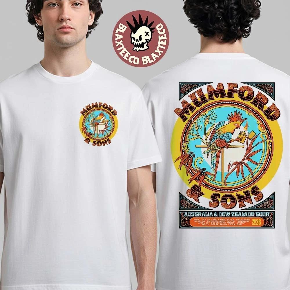 Mumford And Sons Australia Tour 2026 T-Shirt Parrot Lighter Poster Dates Merch 4XL
