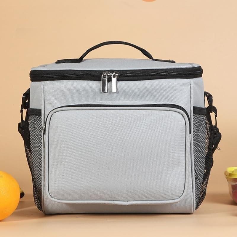 Toolsy Multifunctional Lunch Bag for Women Men Insulated Cooler Tote Waterproof Gray 26x24x17cm