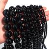 32-190 Stück Schwarze Achatperlen Natursteinperlen Runde Onyxperlen Lose Abstandshalterperlen Für Schmuckherstellung DIY Armband Zubehör