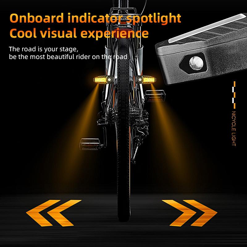 Bicycle Remote Steering Projection Taillight - 5 Modes Universal Night Safety Warning Light for Mountain/Road Bikes