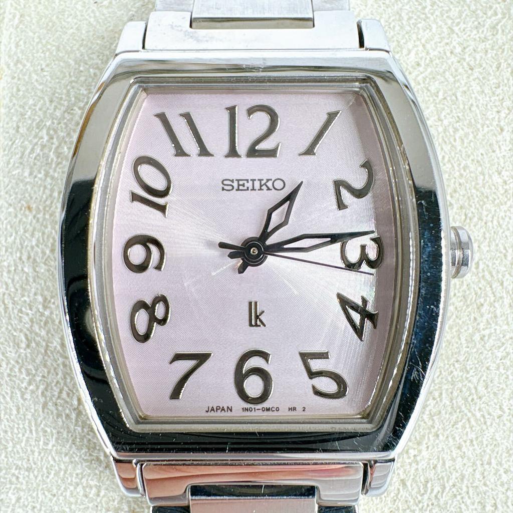SEIKO Battery Lukia Tonneau Pink Square Movement New Replaced/Ladies' Watch, Shape, Dial, Quartz