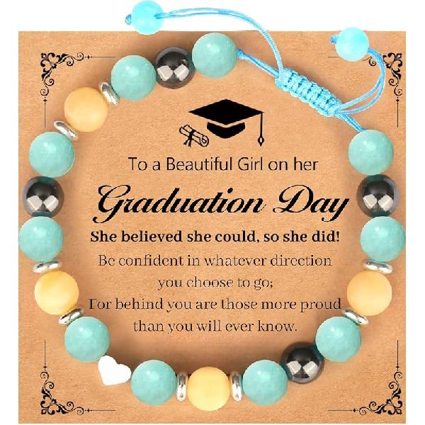 Natural Stone Bracelet As Mothers Day Gifts for Women and Graduation Gifts for Her 2025, Heart Bracelets As Birthday Gifts for Teen Girls with