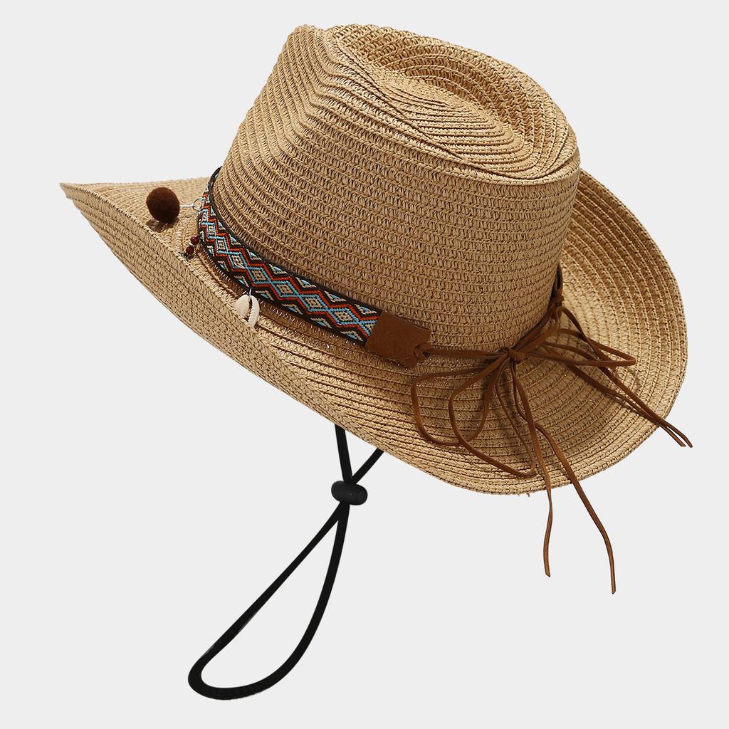Style Straw Hat For Women Sun Protection Wide Brim Summer Beach Fashion Accessory