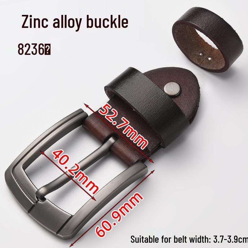 Men's Genuine Leather Pin Buckle Waistband Accessory