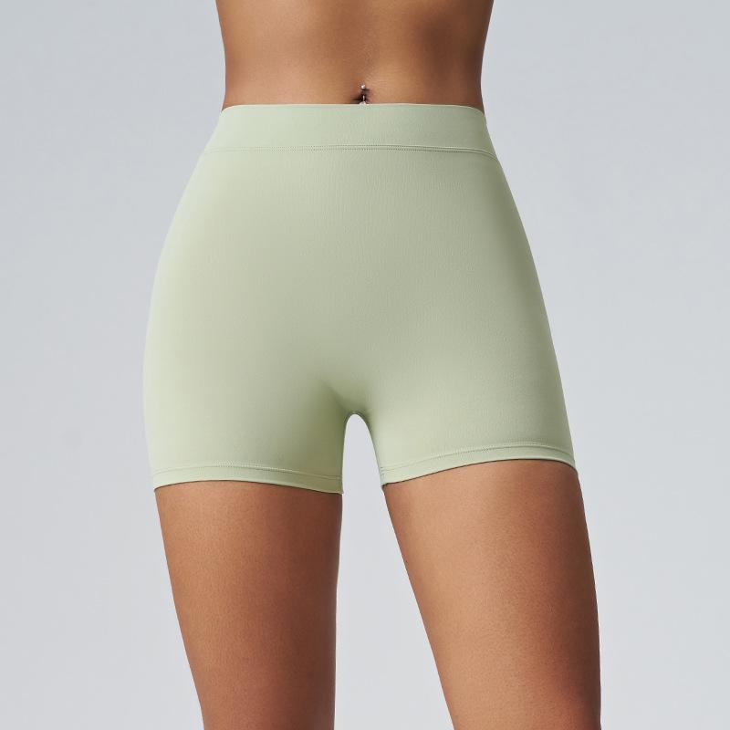 Wharton Women's Quick-Dry Sports Running Shorts - Breathable, V-Waist, Peach Hip Design
