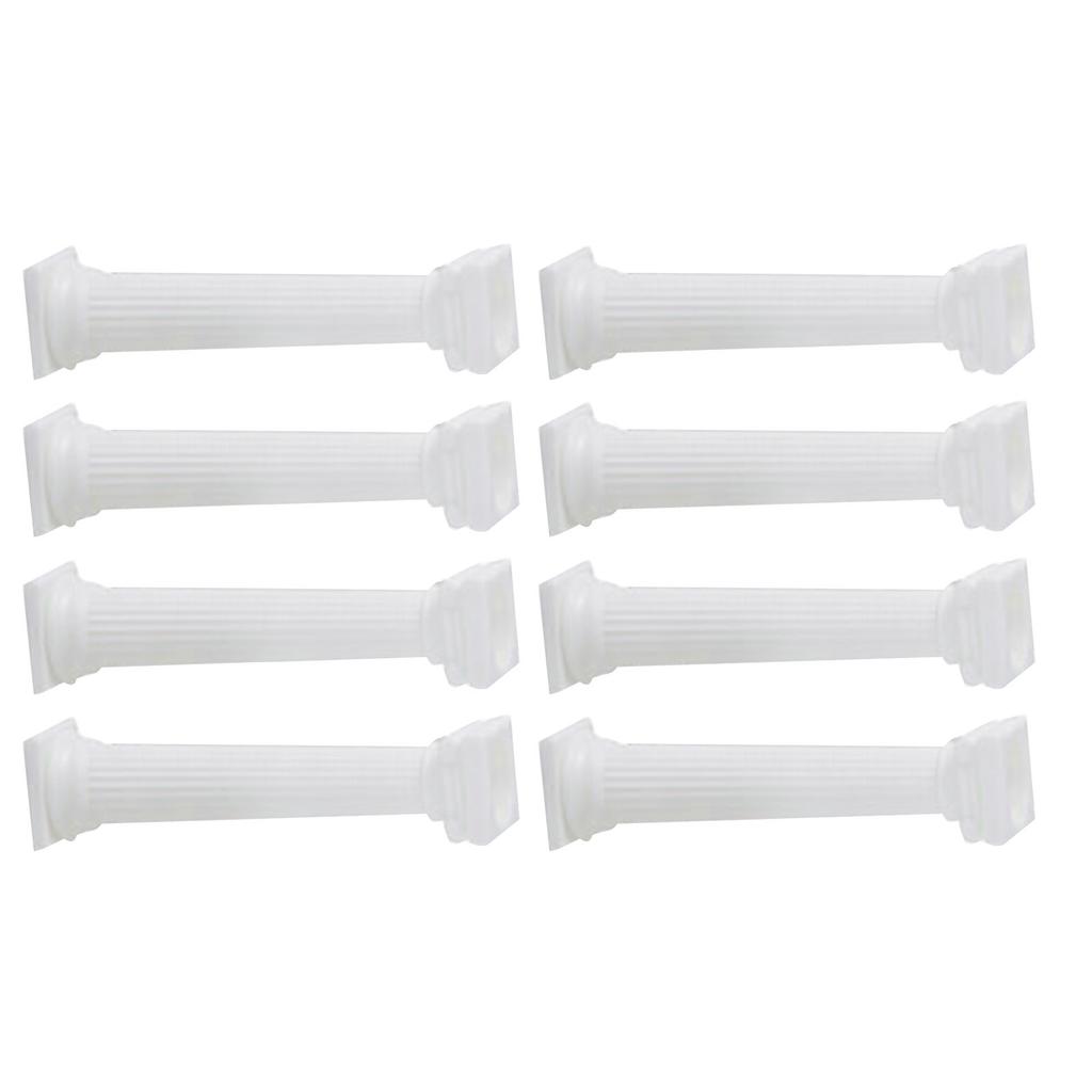 8PCS Roman Pillars Vintage Plastic Column for Multi Layer Cake Support Miniature Landscape Decoration
